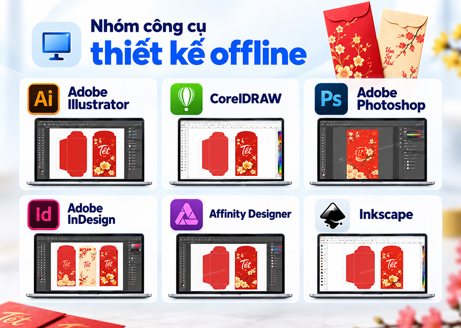Công cụ thiết kế bao lì xì offline