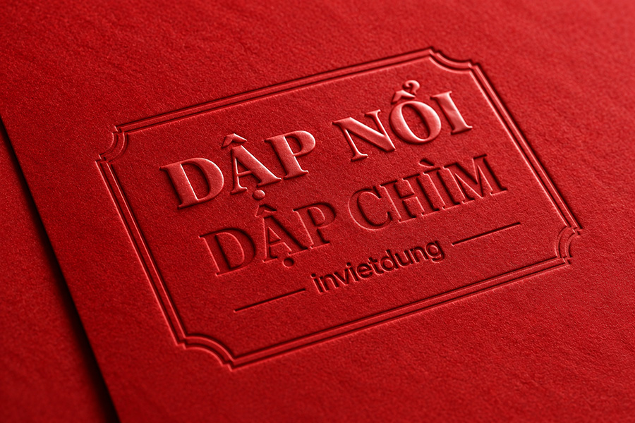 Dập nổi dập chìm bao lì xì nhung