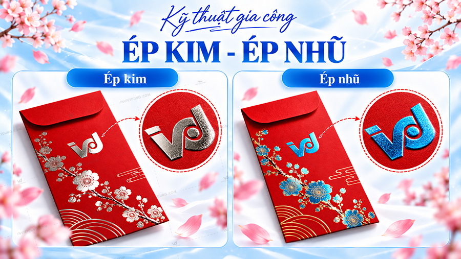 Ép nhũ ép kim bao lì xì