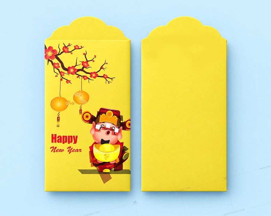 Mẫu thiết kế bao lì xì Adobe Illustrator