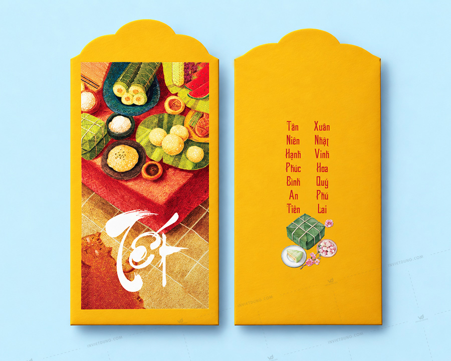 Mẫu thiết kế bao lì xì Adobe Illustrator