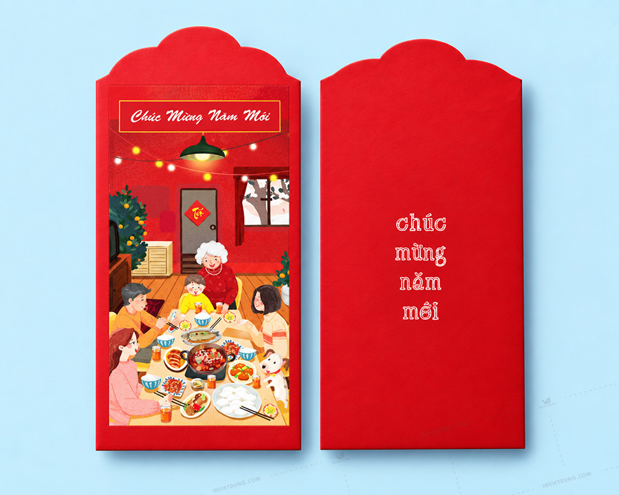 Mẫu thiết kế bao lì xì Adobe Illustrator