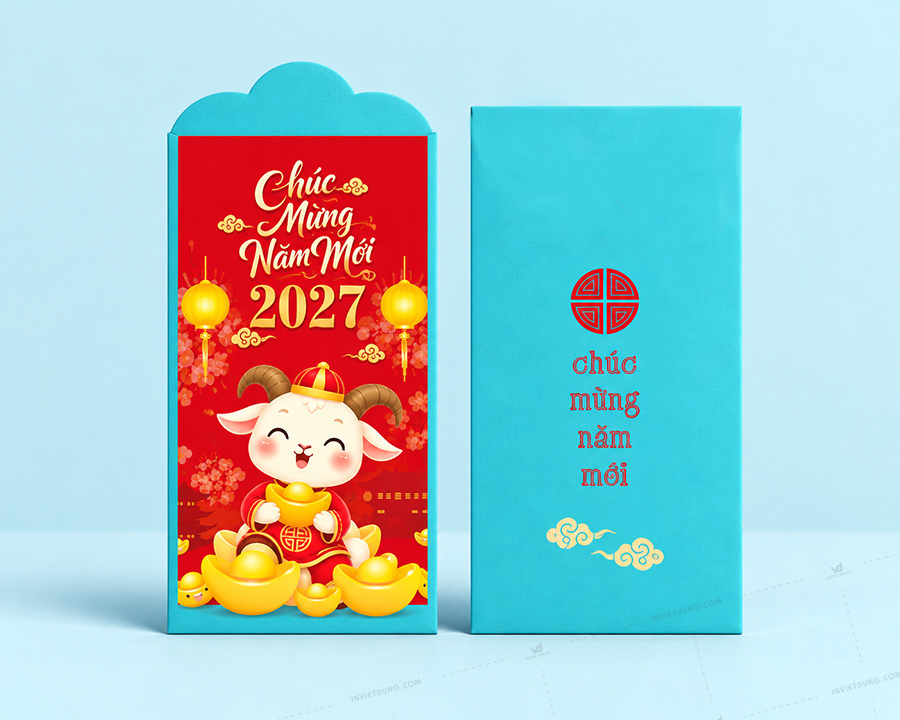 Mẫu bao lì xì hình con dê