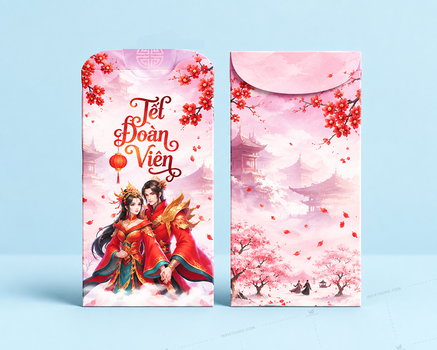Mẫu thiết kế bao lì xì Adobe Illustrator
