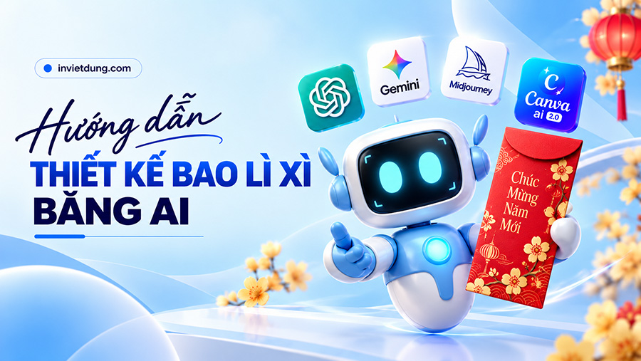 Hướng dẫn thiết kế bao lì xì bằng AI