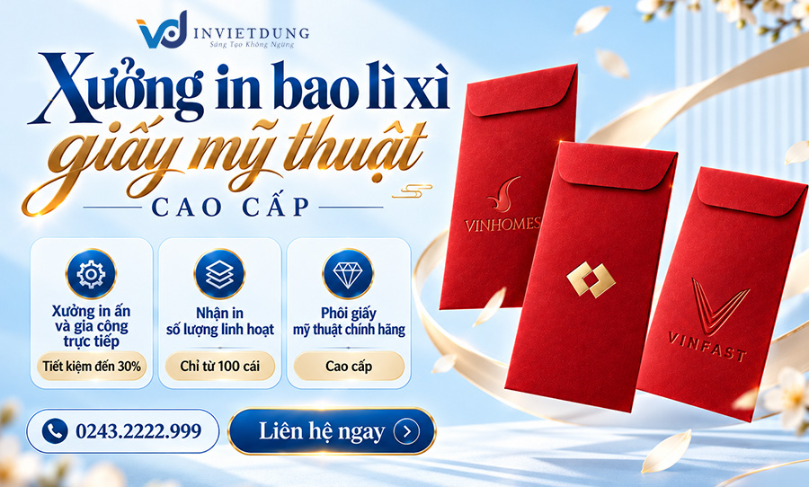 In bao lì xì giấy mỹ thuật