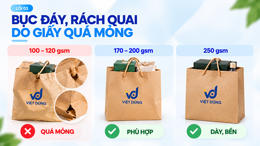 Lỗi cần tránh khi in giấy kraft