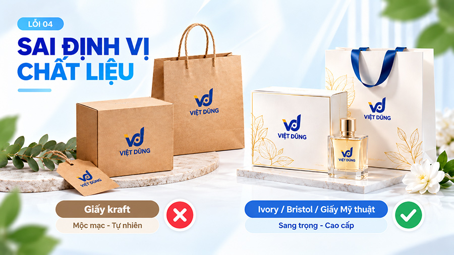 Lỗi cần tránh khi in giấy kraft