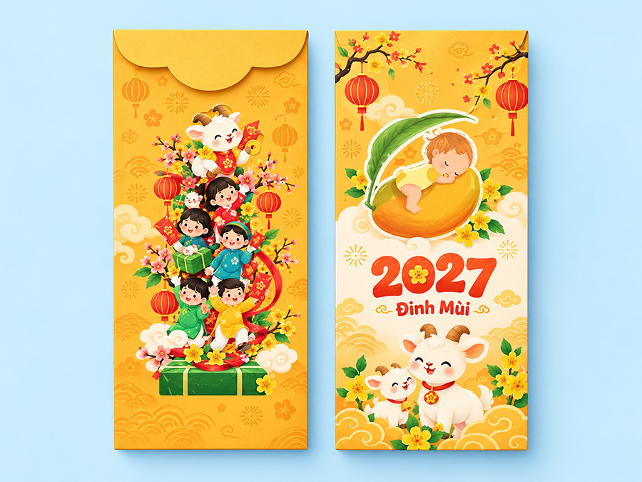 Mẫu xu hướng thiết kế bao lì xì