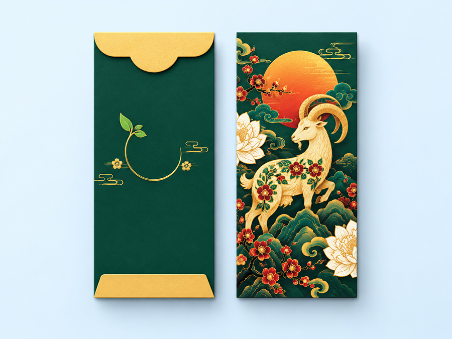 Mẫu bao lì xì hình con dê