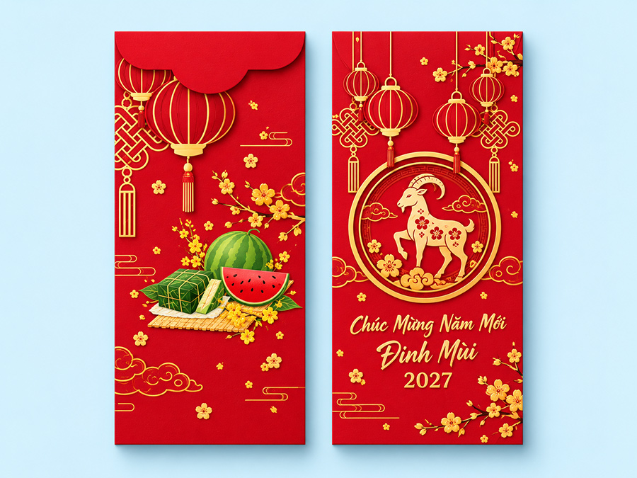 Mẫu xu hướng thiết kế bao lì xì
