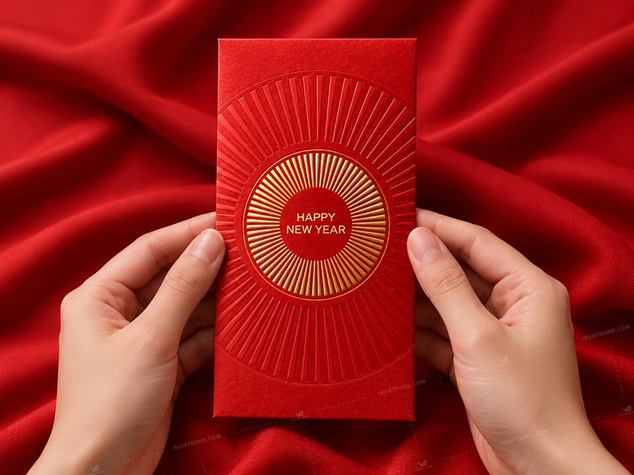Mẫu bao lì xì giấy mỹ thuật