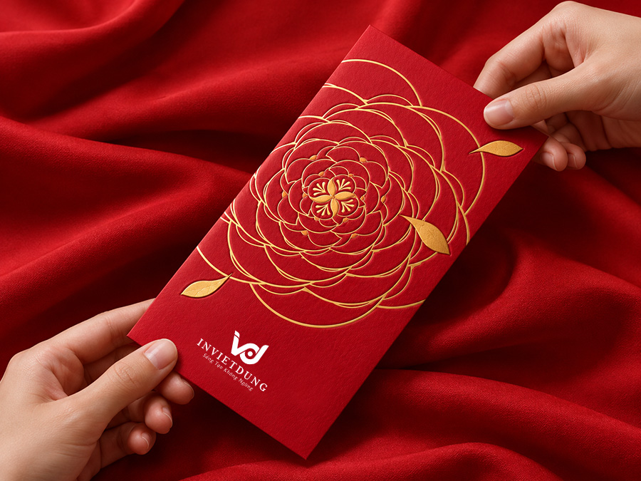Mẫu bao lì xì giấy mỹ thuật
