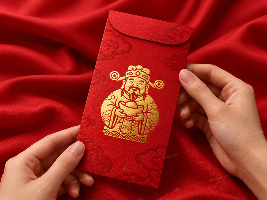Mẫu bao lì xì giấy mỹ thuật