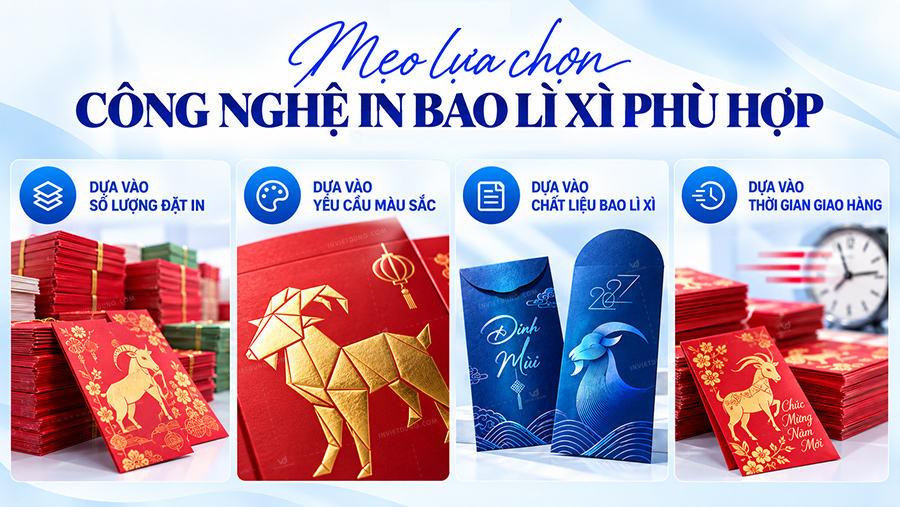 Mẹo lựa chọn công nghệ in bao lì xì phù hợp