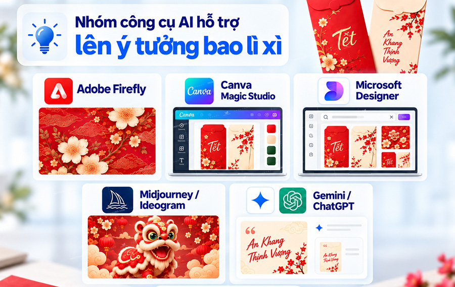 Công cụ thiết kế bao lì xì bằng AI