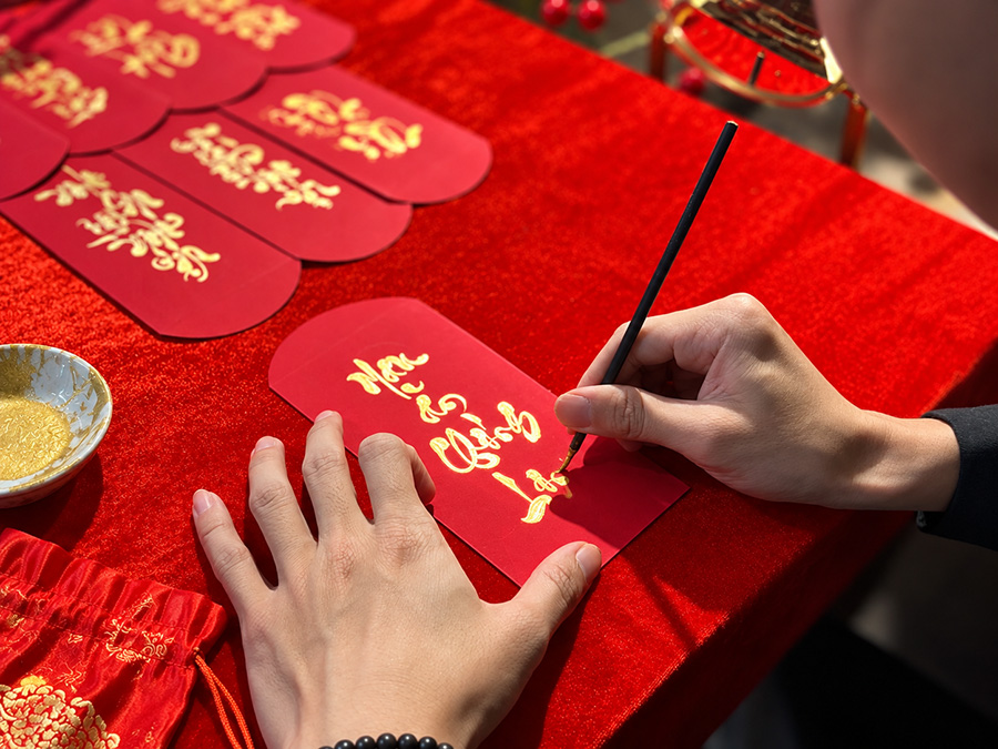 Phôi phong bì bế sẵn thư pháp