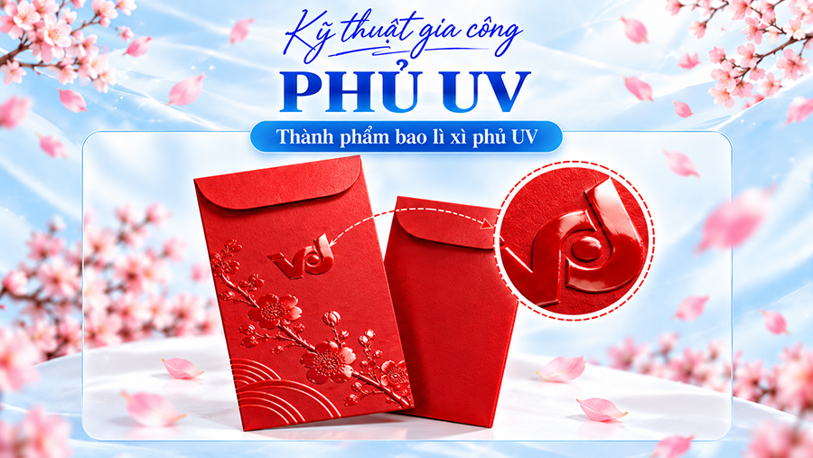 Phủ UV bao lì xì