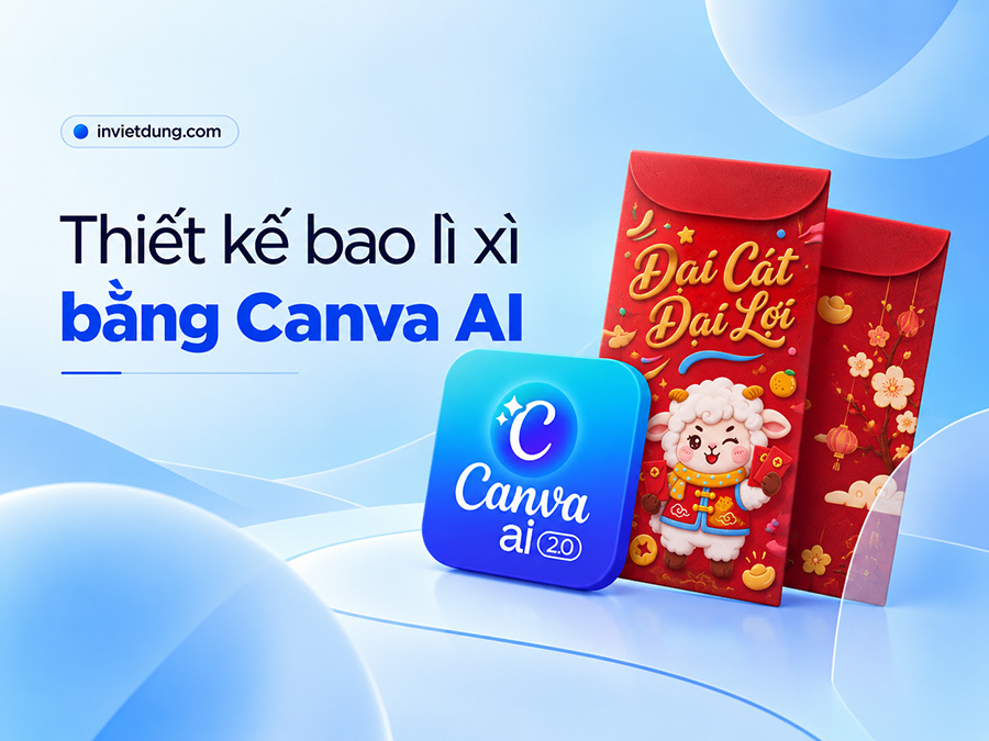 Thiết kế bao lì xì bằng Canva AI