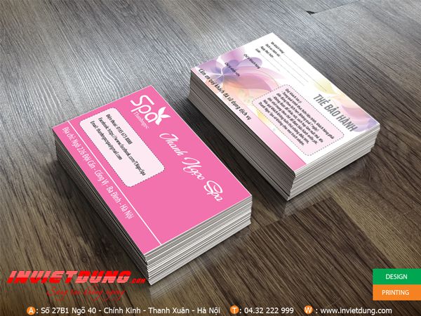 Mẫu Card visit Thanh ngọc Spa