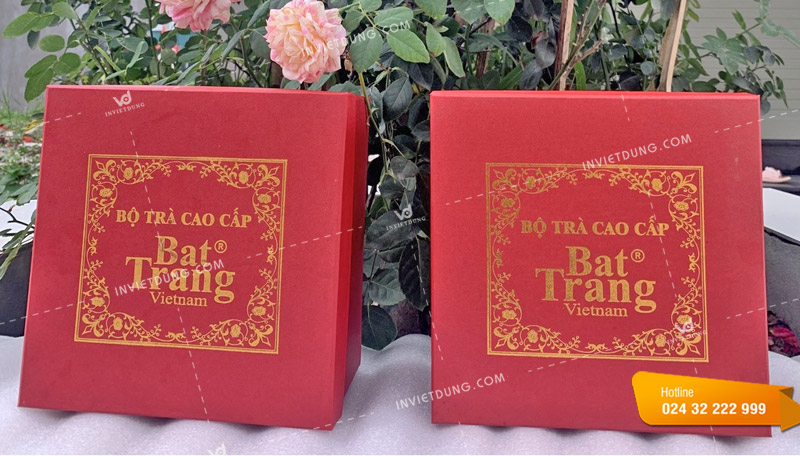 Hộp cứng đựng bộ trà cao cấp thương hiệu Bat Trang