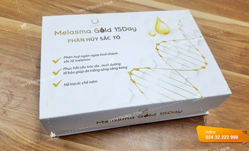 Vỏ hộp nam châm đựng serum Melasma Gold