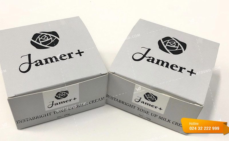 Bao bì vỏ hộp đựng serum Jamer bằng giấy do In Việt Dũng thiết kế và in ấn