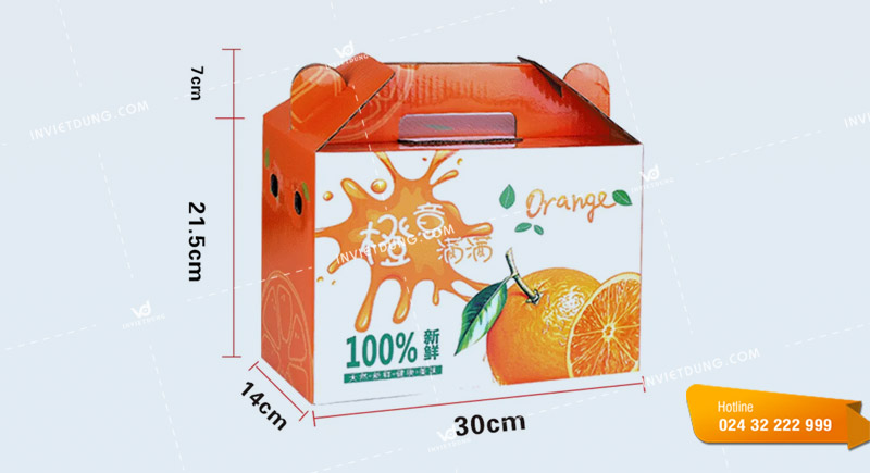 In Việt Dũng đáp ứng mọi yêu cầu về kích thước khi in ấn vỏ hộp đựng trái cây của Quý khách