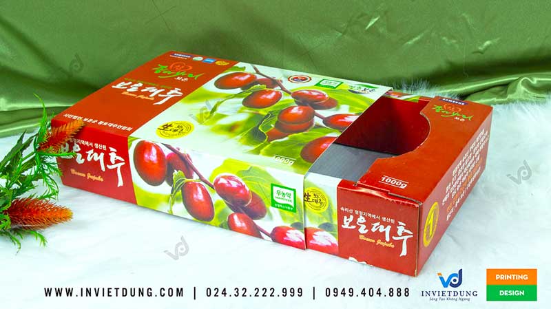 Mẫu hộp carton đựng nho Hàn Quốc