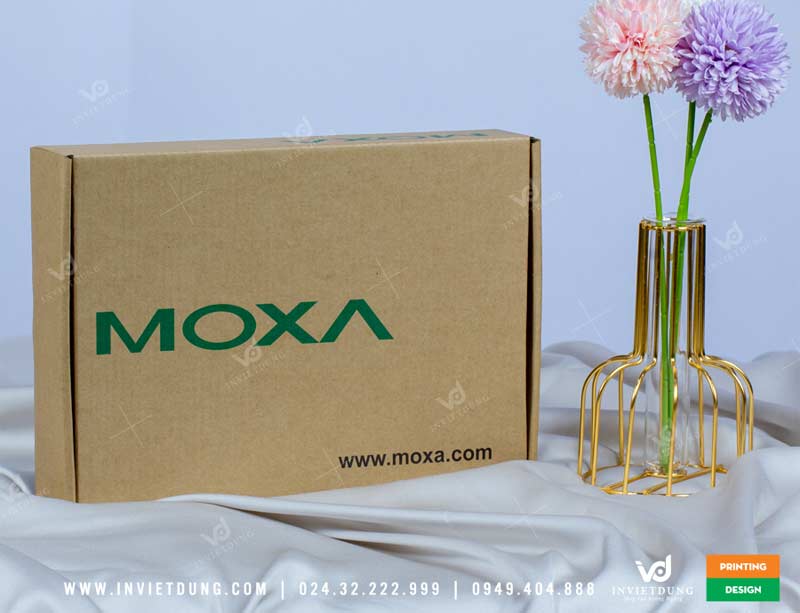 Mẫu hộp carton đựng thiết bị công nghệ Moxa