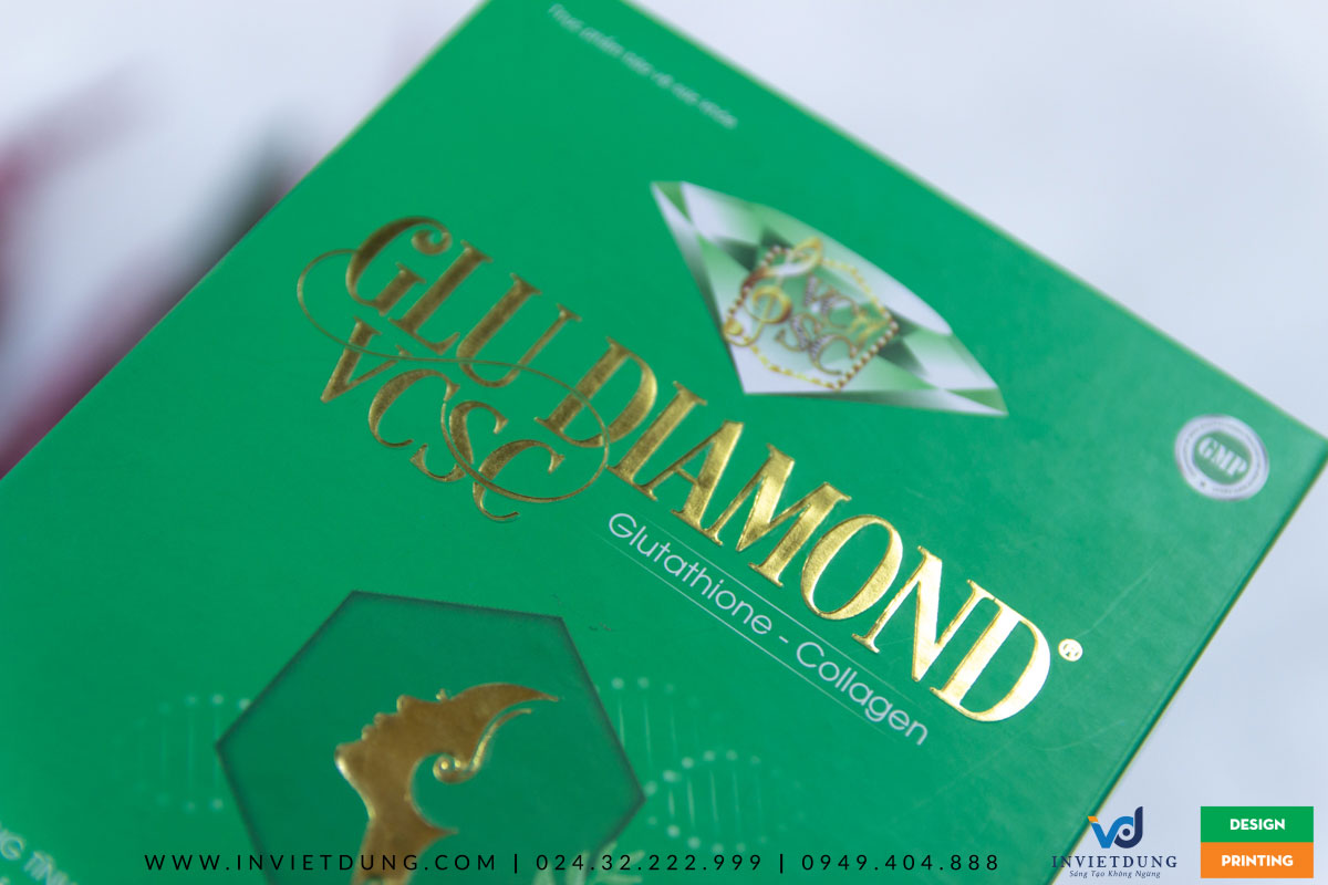 Mẫu hộp cứng sản phẩm bảo vệ sức khỏe Glu Diamond
