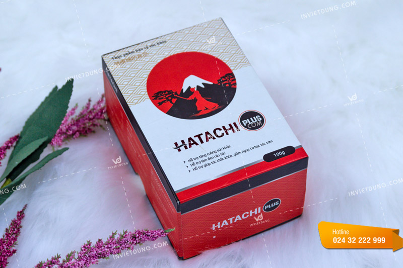 Mẫu hộp cứng đựng thực phẩm chức năng Hatachi