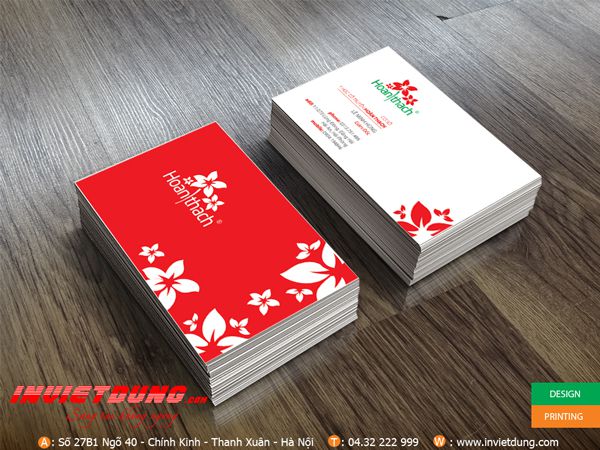 In Card visit đẹp cho công ty Hoàn Thạch
