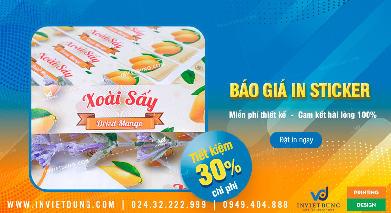 Báo giá in sticker giá rẻ, lấy ngay, uy tín nhất tại Hà Nội