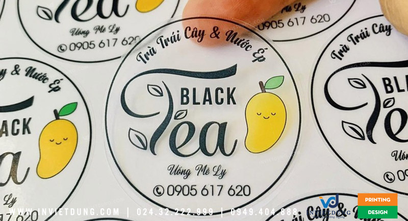 In tem dán decal trong đẹp cho cửa hàng nước ép trái cây