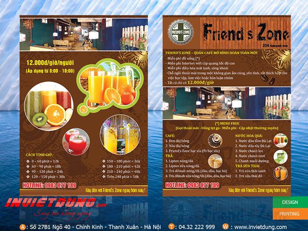 Tờ rơi quán cafe, Mẫu tờ rơi quảng cáo quán cafe đẹp