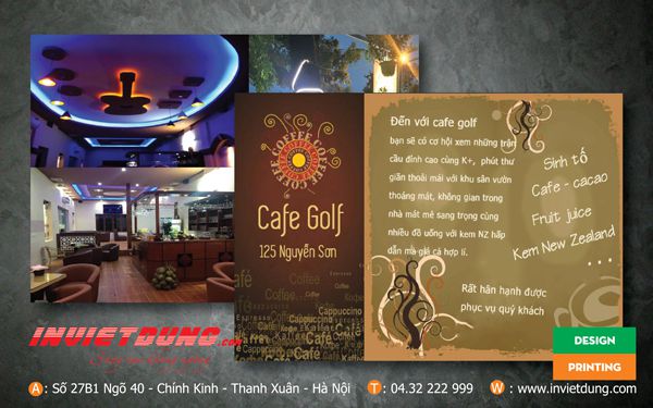 Tờ rơi quán cafe, Mẫu tờ rơi quảng cáo quán cafe đẹp