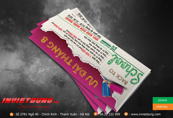 Tờ rơi trung tâm tiếng anh