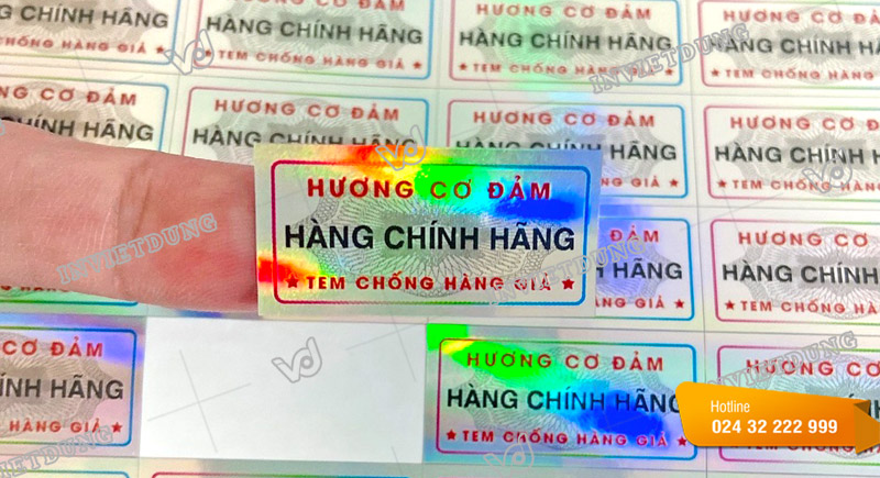 In tem 7 màu chống hàng giả chuyên nghiệp tại In Việt Dũng