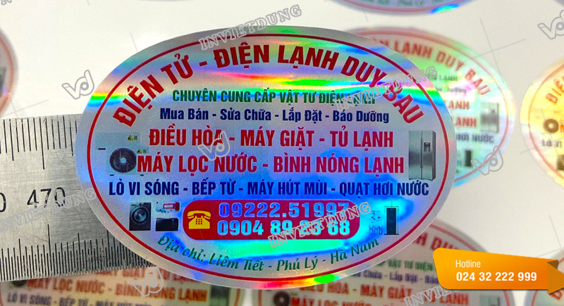 Báo giá in tem 7 màu giá rẻ tại Hà Nội