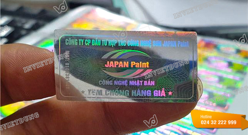 In tem chống giả cho Công ty CP Đầu tư hợp tác công nghệ sơn Japan Palnt