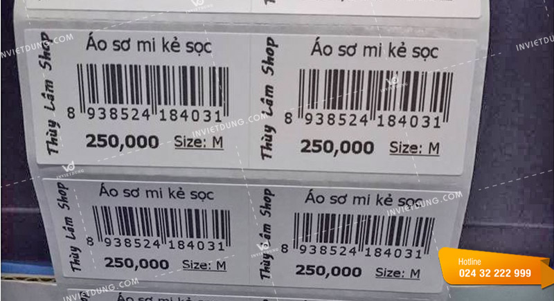 In tem mã vạch giá rẻ và chuyên nghiệp tại Hà Nội