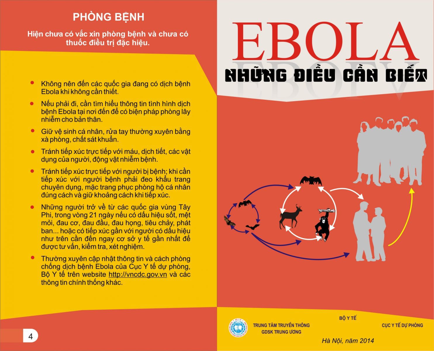 Tờ rơi phòng chống dịch bệnh Ebola