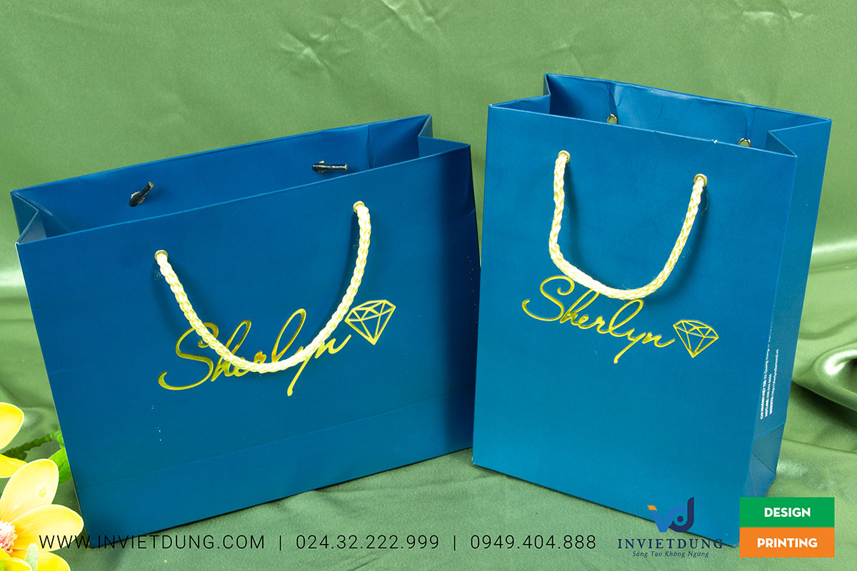 Túi giấy đựng nữ trang cửa hàng trang sức Sherlyn