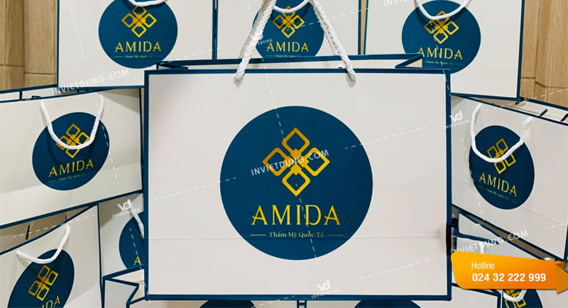 Mẫu túi bằng giấy sang trọng cho Viện thẩm mỹ AMIDA