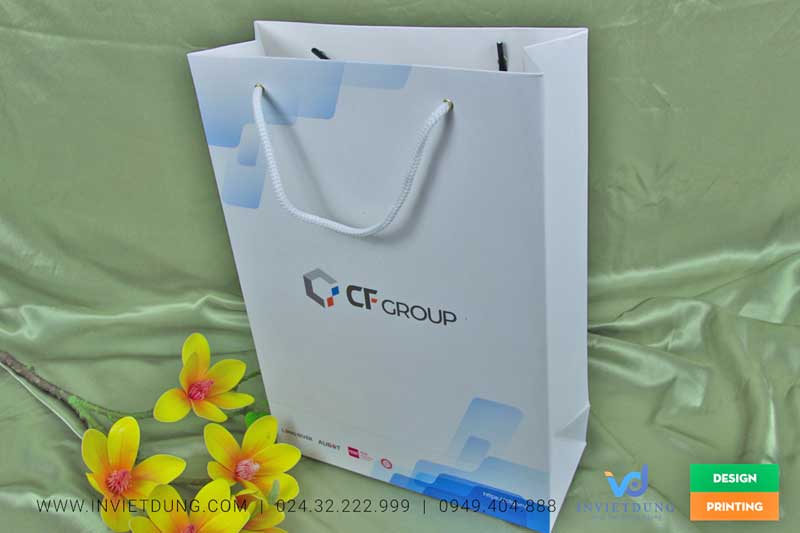 Mẫu túi giấy đẹp cho công ty CF Group