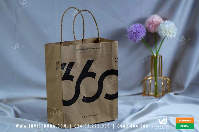Mẫu túi giấy đựng quần áo thương hiệu 360 Boutique