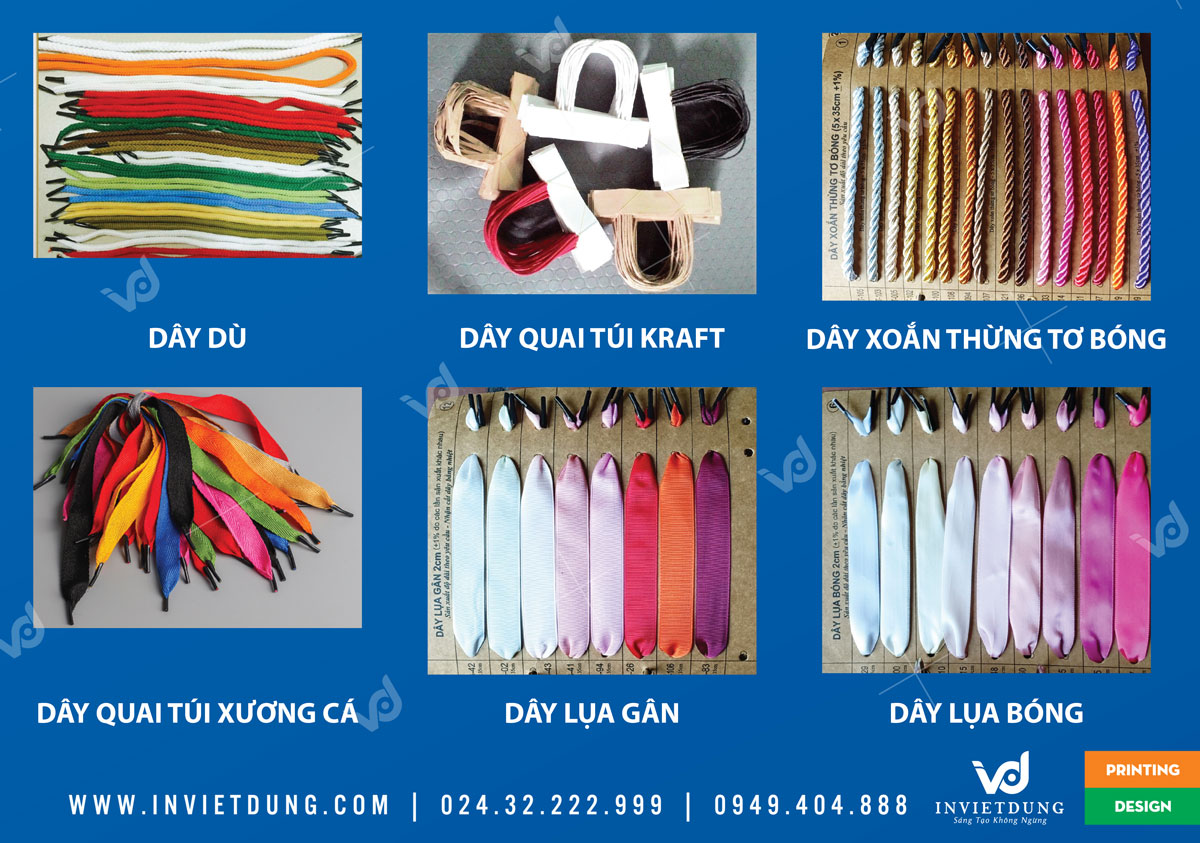 Các loại dây quai túi giấy tại In Việt Dũng