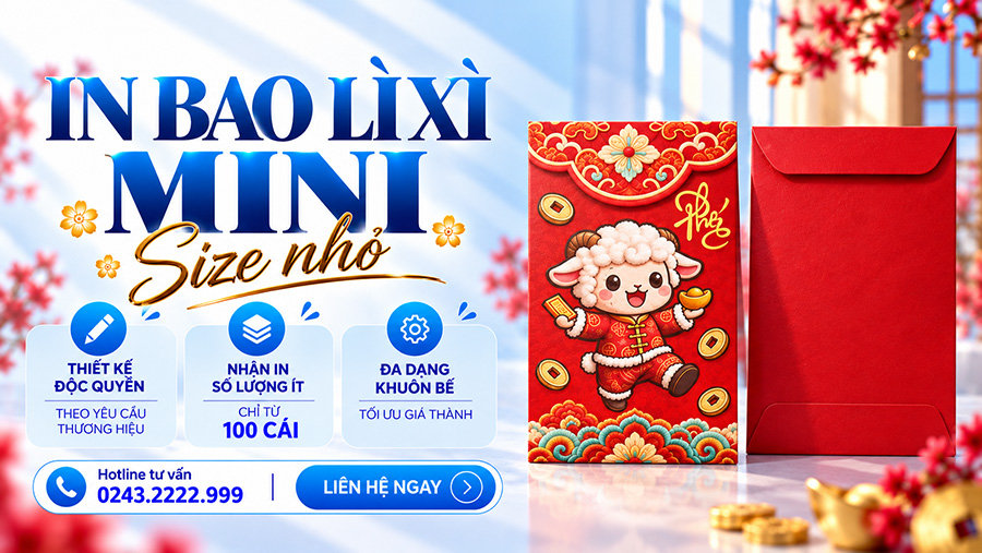 In bao lì xì mini size nhỏ
