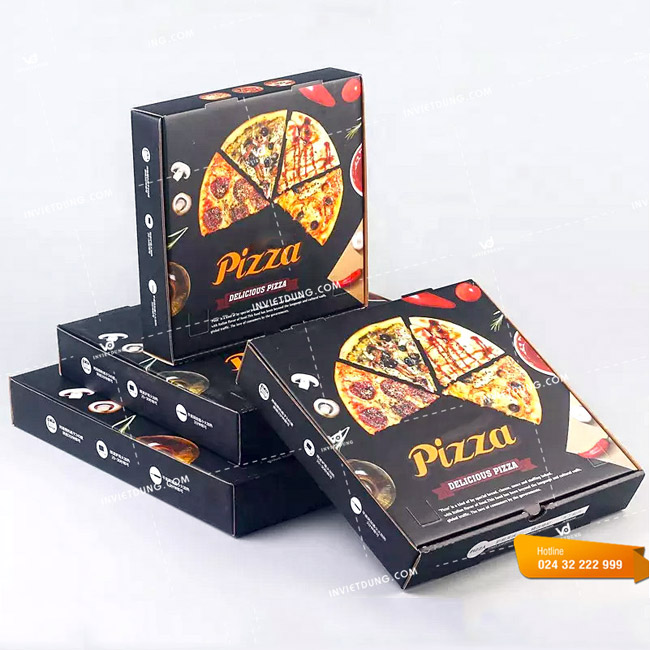 In hộp giấy đựng pizza